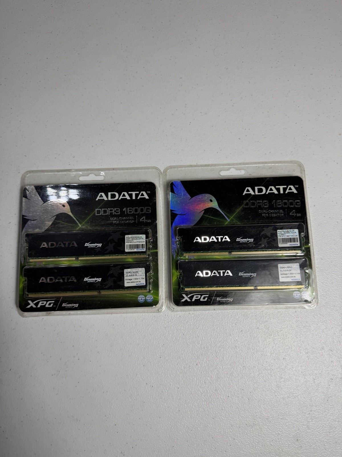 ADATA XPG DDR3-1600 4GB Kit (2x2GB) Dual Channel Desktop RAM Lot of 2 Sealed