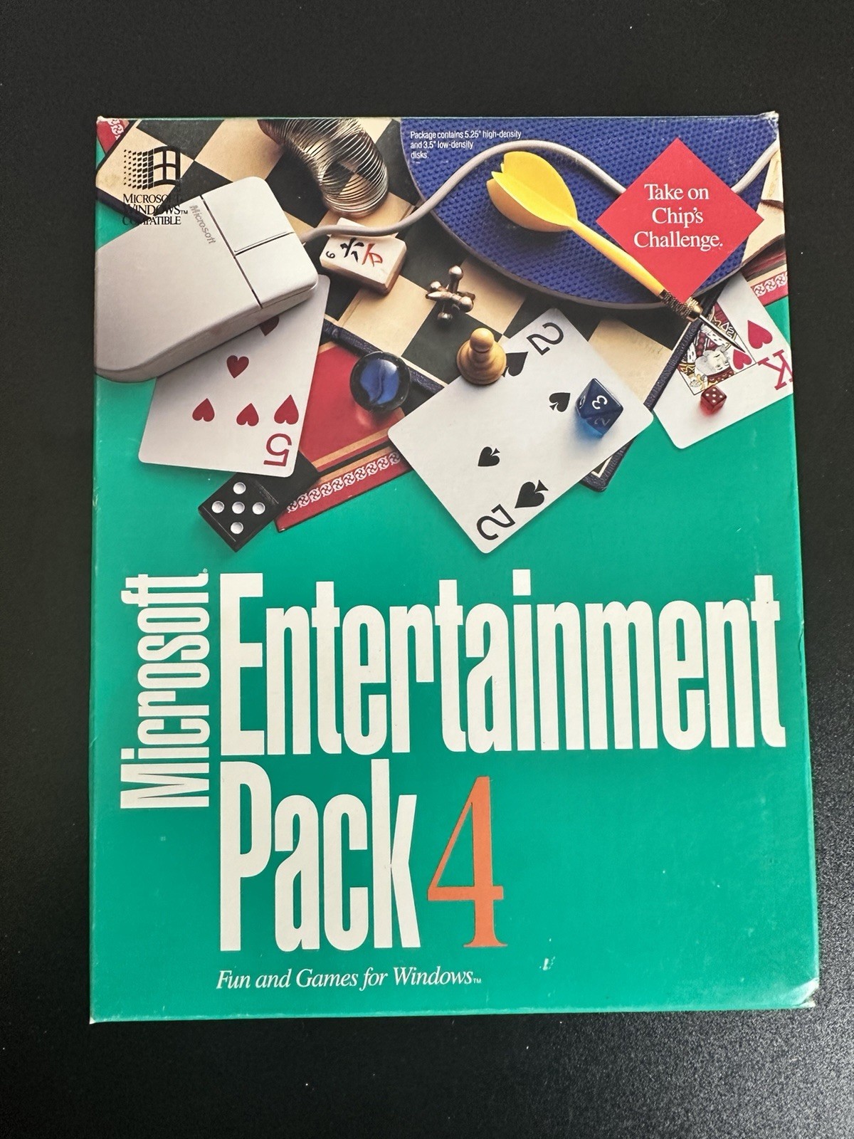 Microsoft Entertainment Pack 4 Big Box PC 1992 3.5 Floppy Registration Card