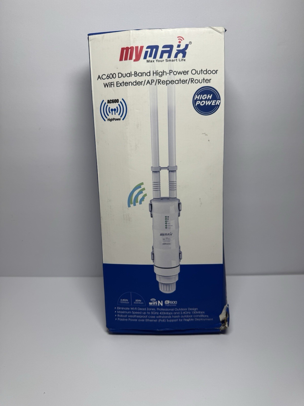 MYMAX Dual Band AC600 High Power Outdoor WIFI Range Extender/Repeater/Router