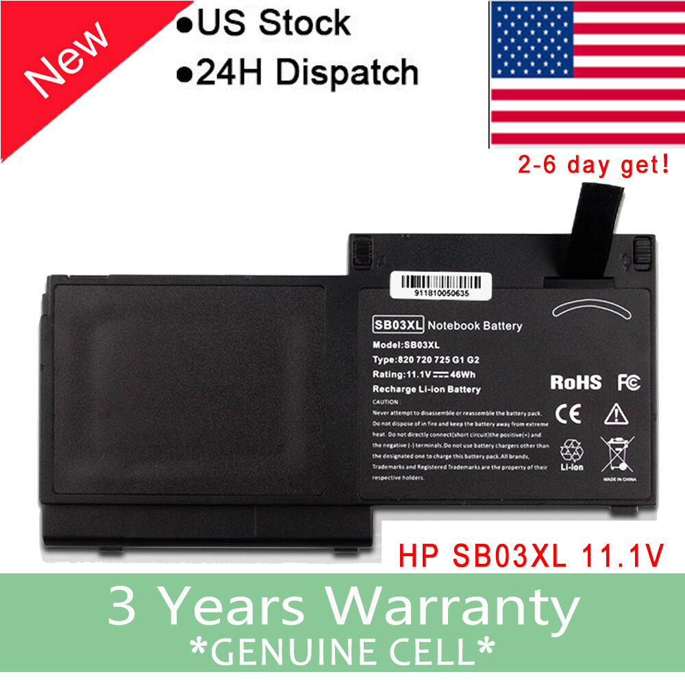 New Battery SB03XL For HP Elitebook 720 G1 G2 725 820 825 717378-001 716726-421