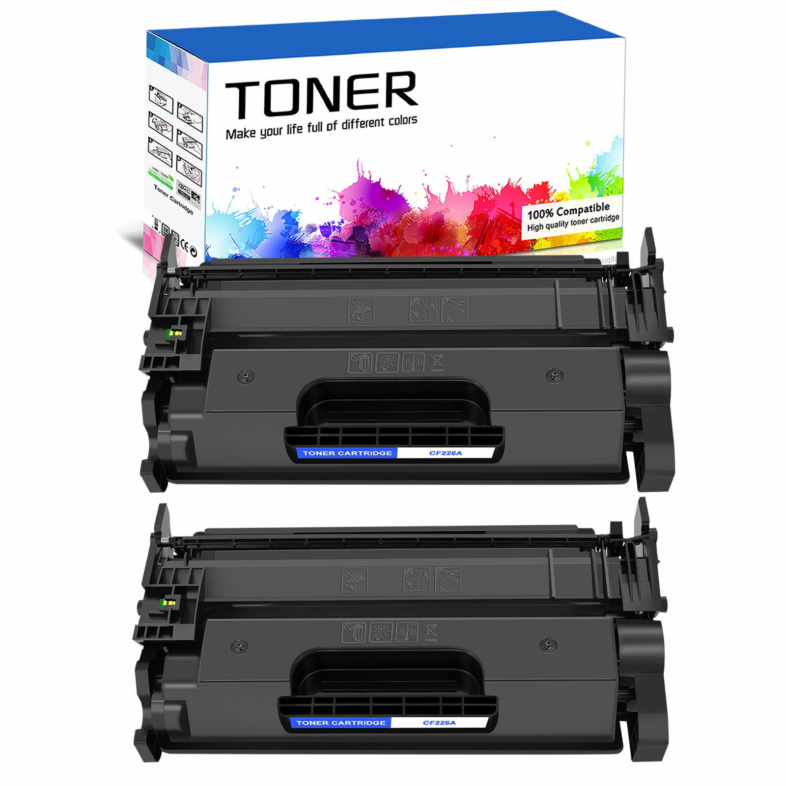 2PK 26A CF226A Laser Black Toner Cartridge for HP LaserJet Pro MFP M402n M426fdw