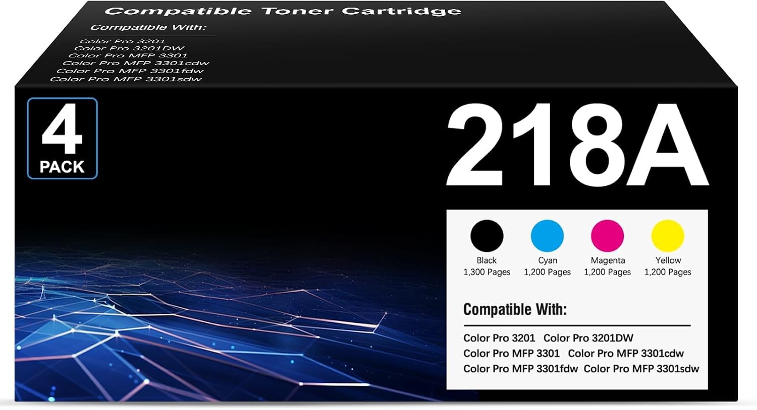 218A Toner Cartridge for HP Color LaserJet Pro MFP 3301 & 3201 Series Printers