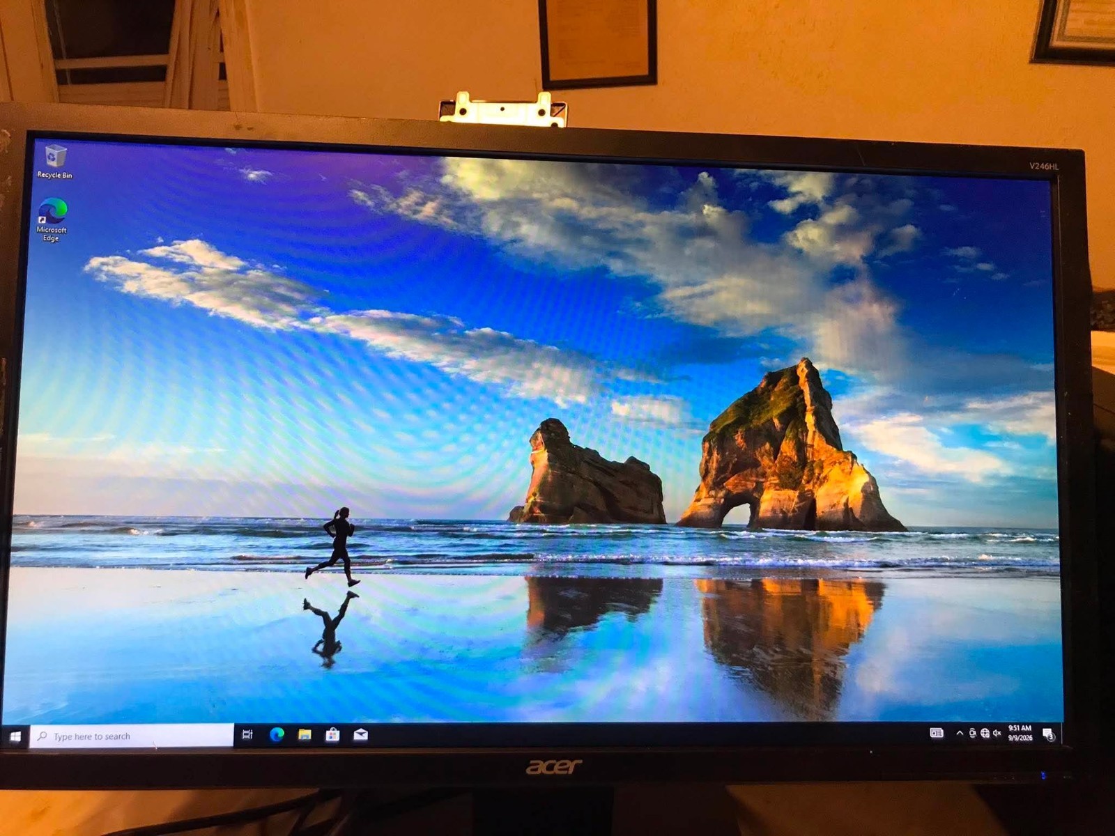 Acer V246HL 24" LED LCD Monitor Full HD 1080p DP DVI VGA w/ Stand Tested