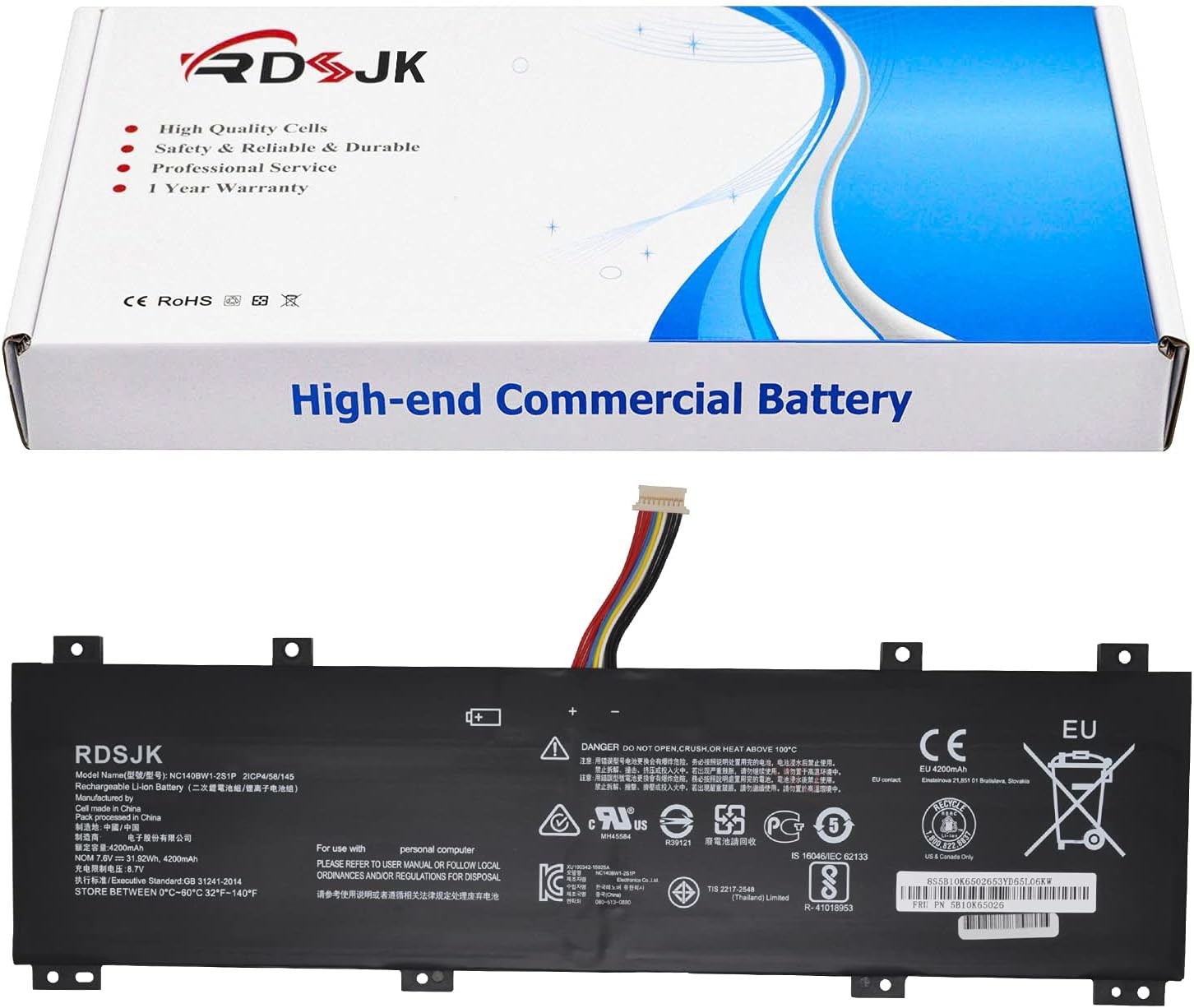 NC140BW1 2S1P 0813002 Laptop Battery for Lenovo IdeaPad 100S 14" 100S 14IBR
