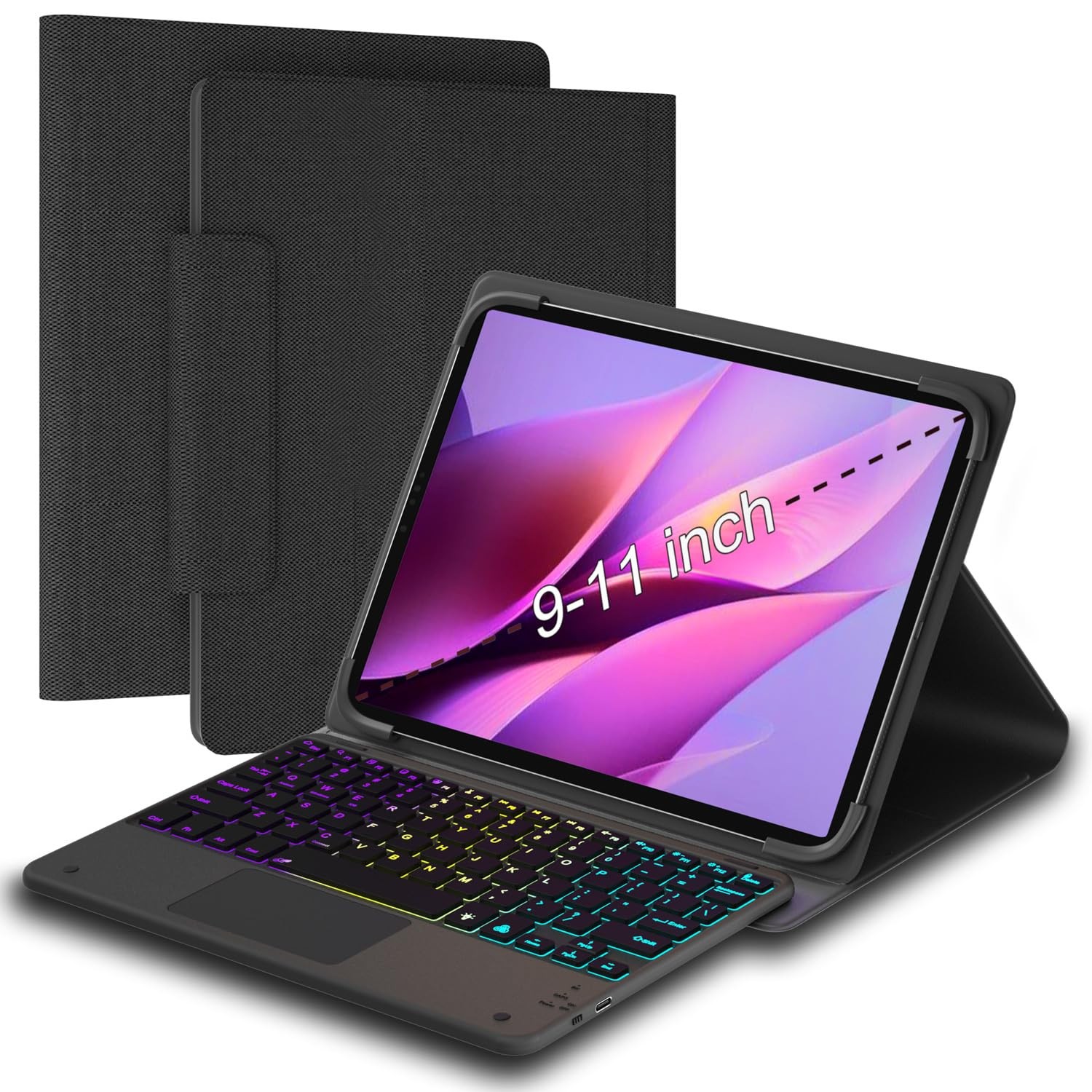 Universal Tablet Keyboard with touchpad case for 9",9.7",10.1",10.2",10.5",10...