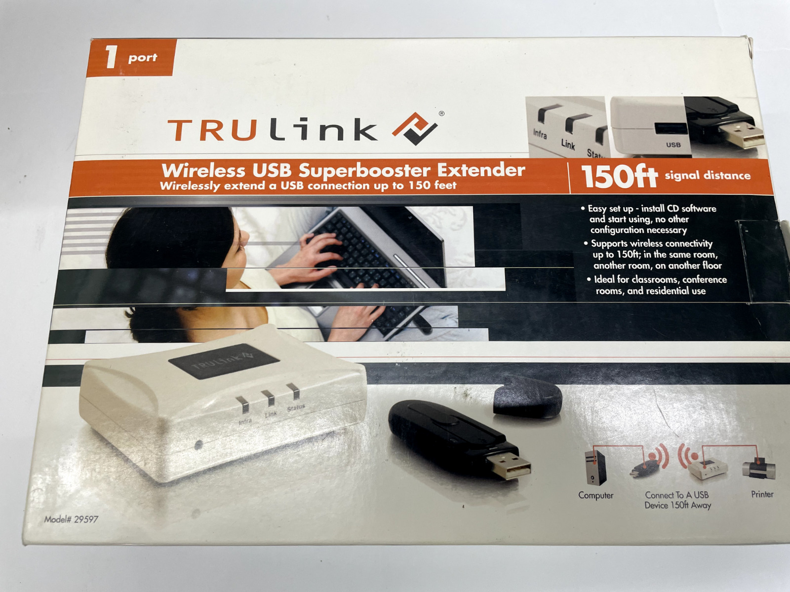 C2G/ Cables to Go Trulink 29597 Wireless USB Superbooster Extender Kit