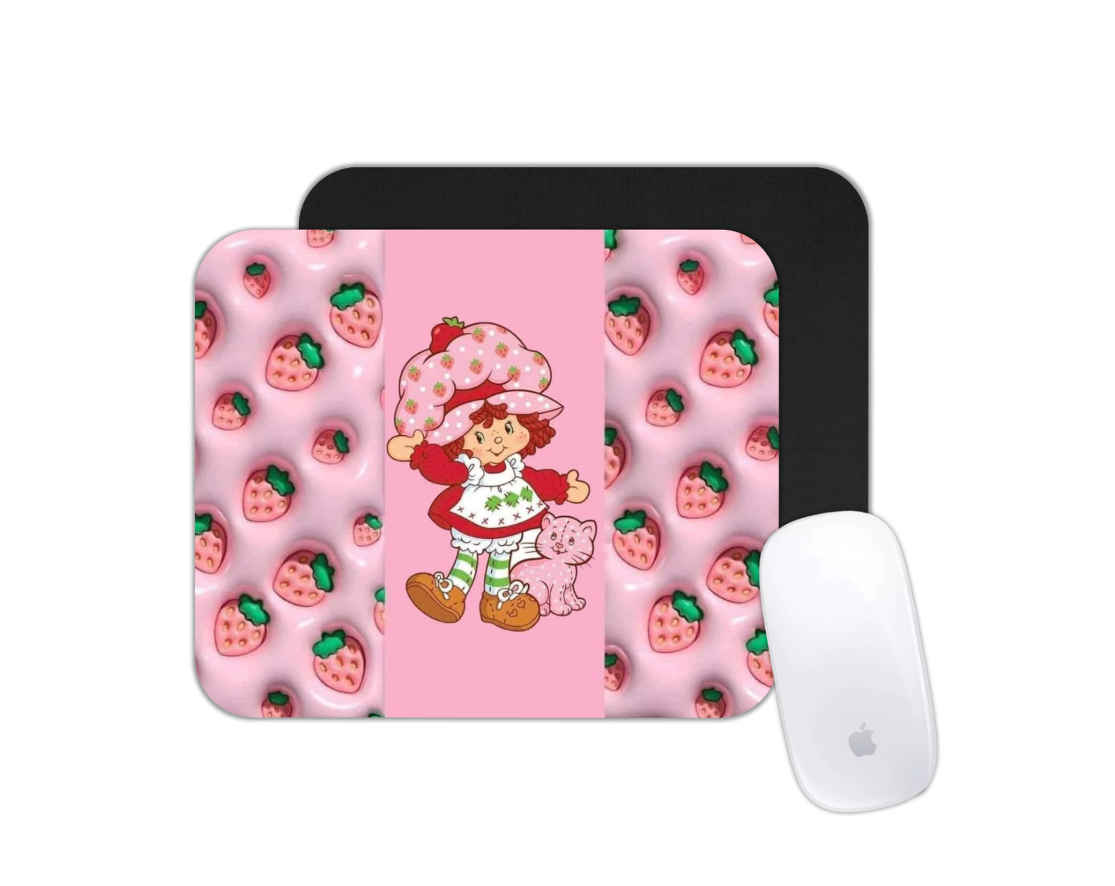 Sweet Strawberry Themed Mouse Pad | Retro Desk Mat Gift for Berry Fans Office