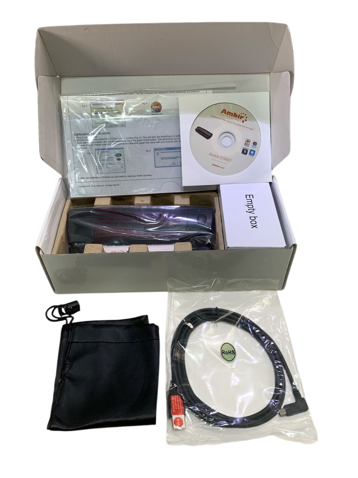 NEW AMBIR ImageScan PRO 687 DUPLEX CARD SCANNER MODEL:  DS687 DS687-3 - NEW