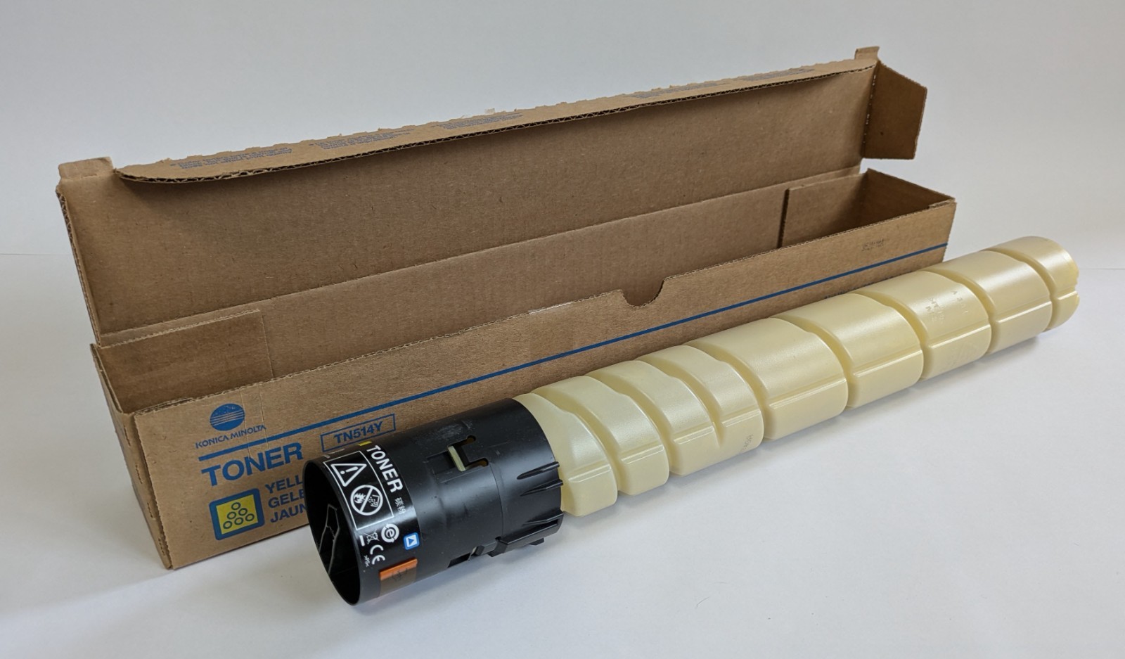 Genuine OEM Konica Minolta TN-514Y (A9E8230) Yellow Toner Cartridge, Sealed