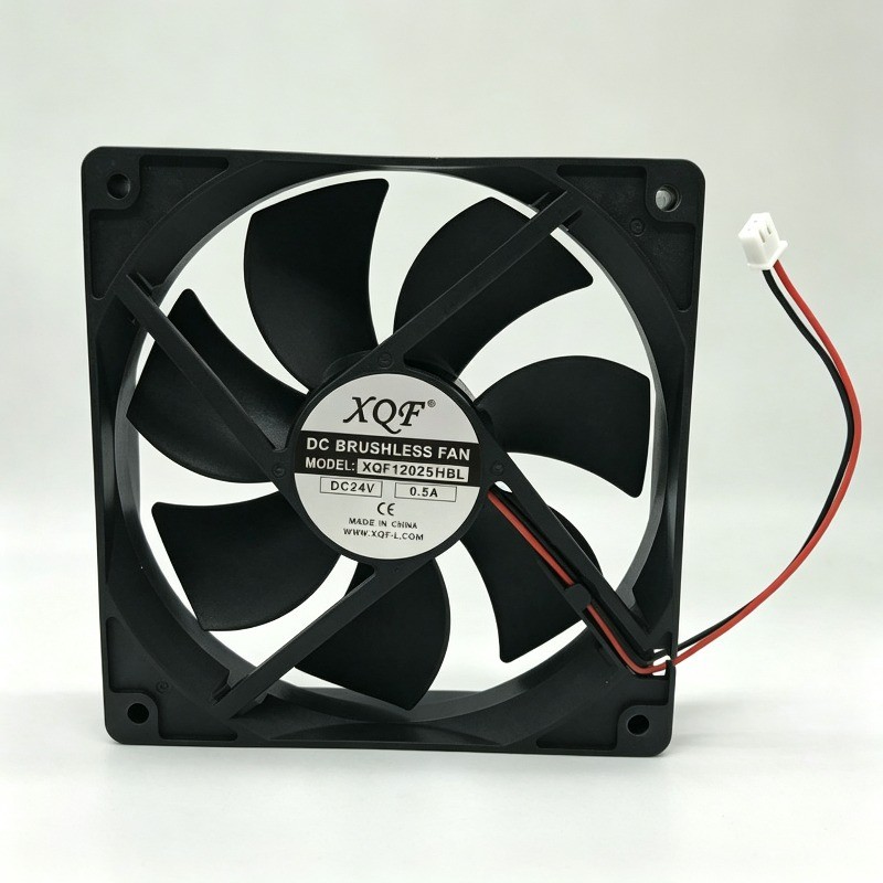 New For XQF Fan XQF12025VHBL DC 24V 0.5A 12025 12CM 2 Pin