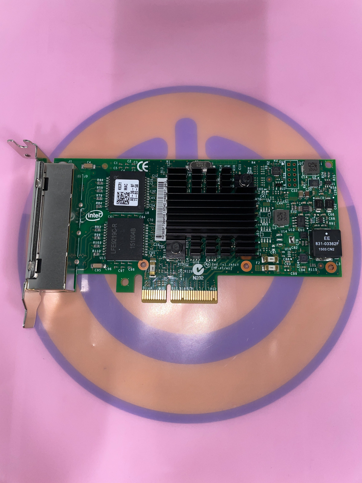 Dell K9CR1 Intel i350-T4 Quad-Port 1GbE PCIe Network Adapter SFF Low Prof