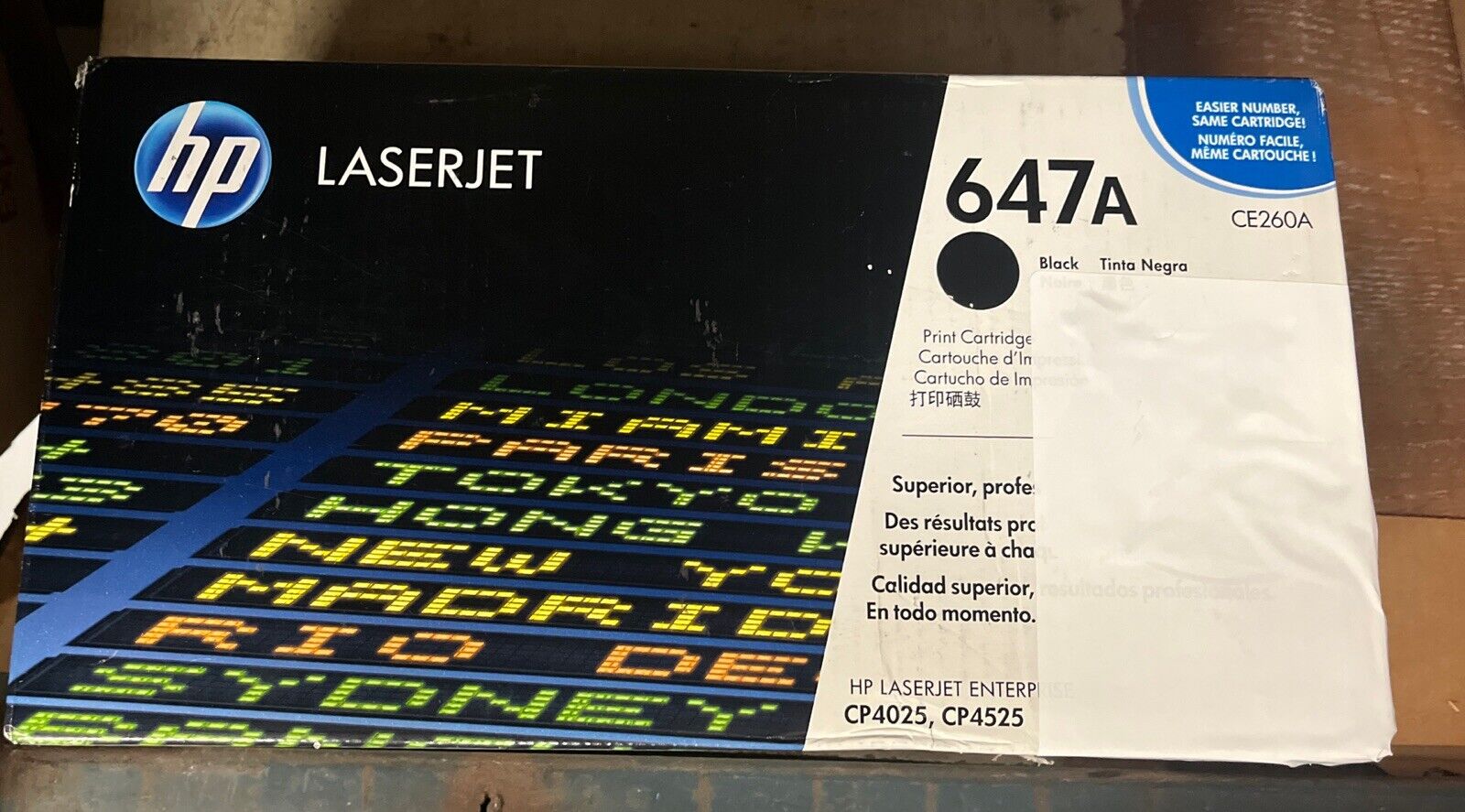 HP LaserJet 647A Genuine Original Ink Toner Cartridge Black CE260A New Sealed