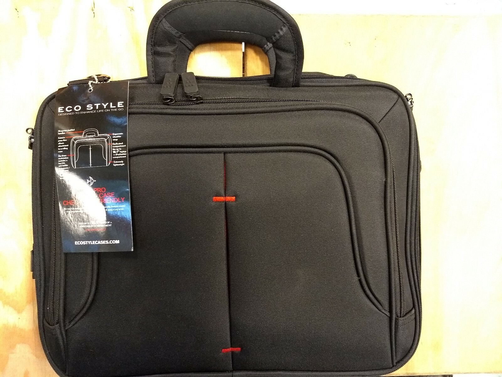 ECO STYLE Black Nylon Laptop Case ETPR-RD15-CF NEW 