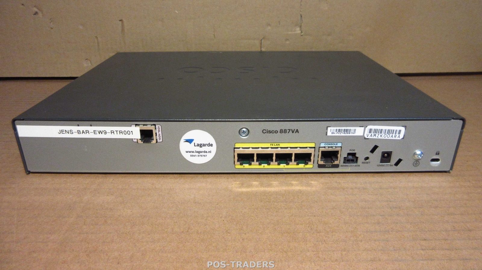 Cisco CISCO887VA-SEC-K9 V02 Integrated Services 4-Port Router EXCL PSU & RM EAR