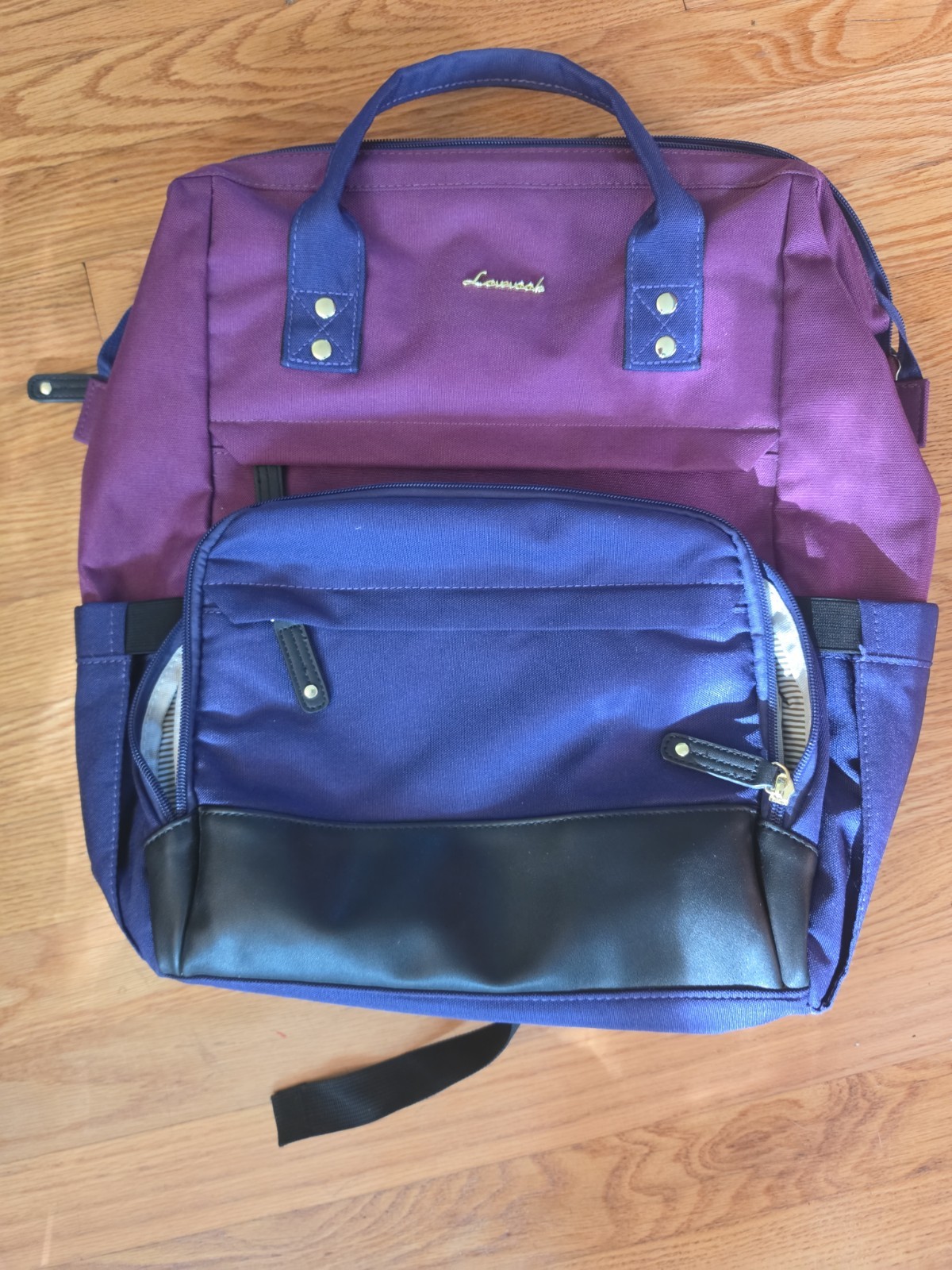LOVEVOOK Travel Backpack Carry on Flight Large Purple - Black, Back Pack Only