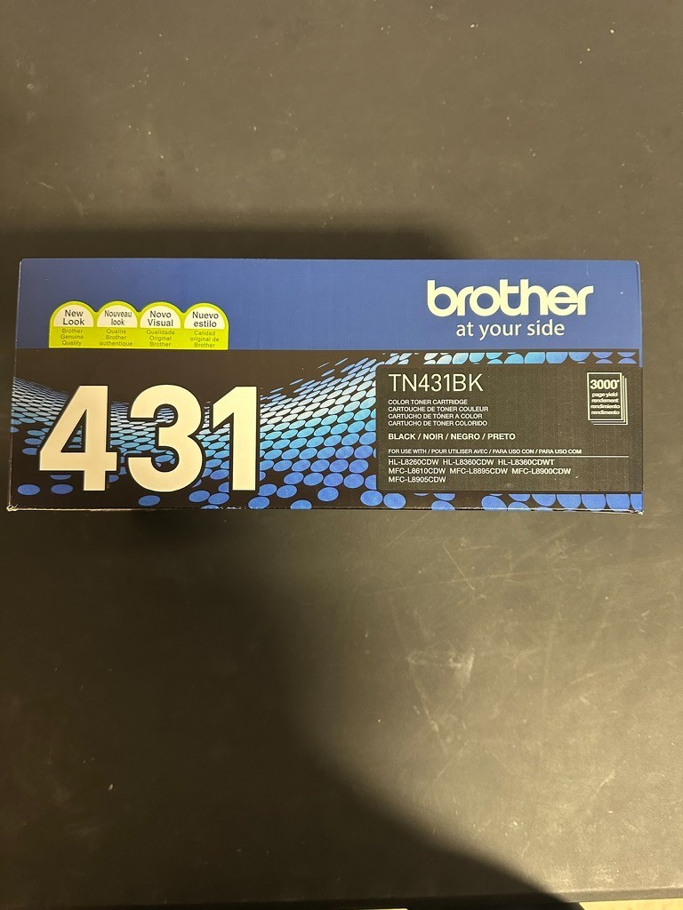 Brother TN431BK 3,000 Page-Yield Toner - Black New