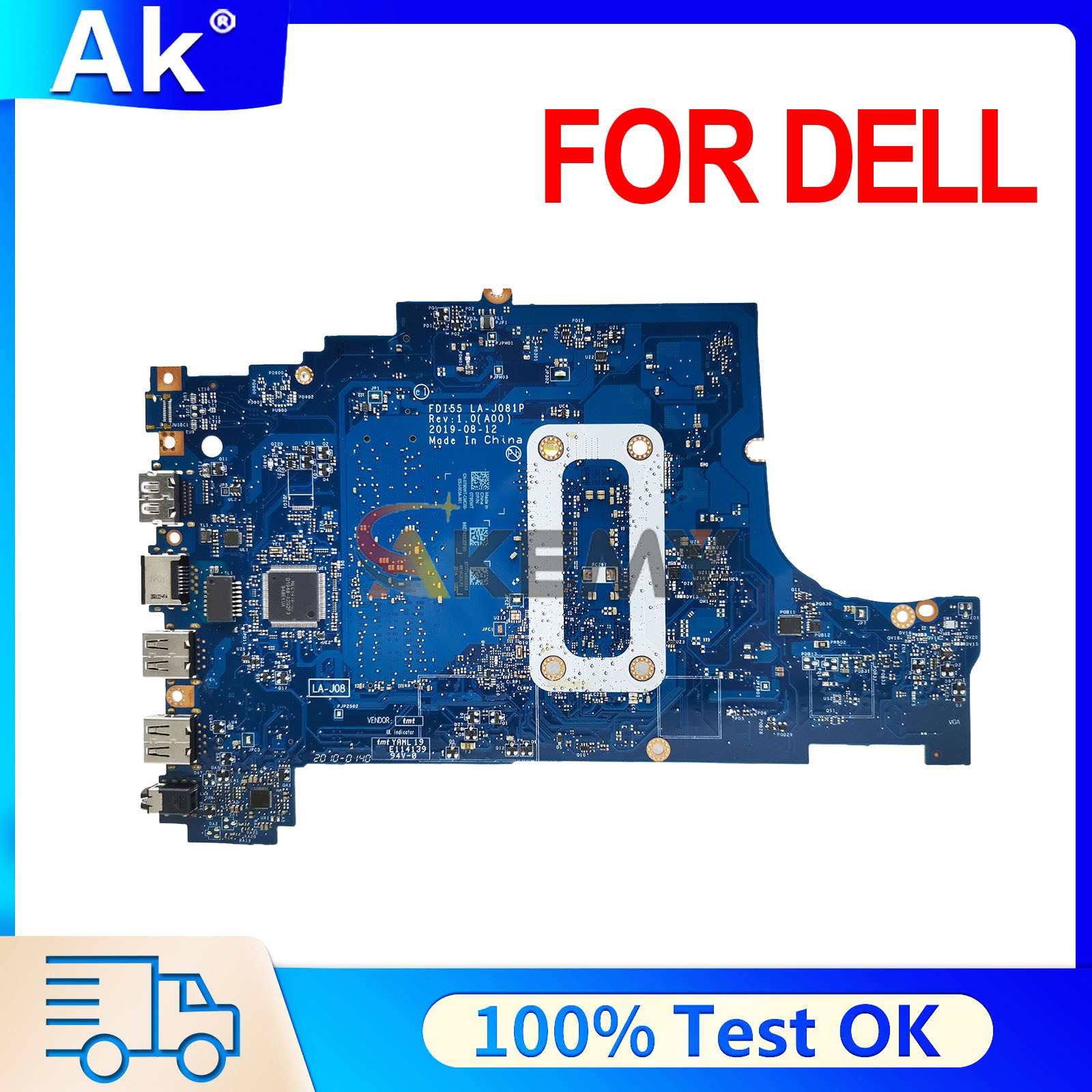 For DELL Inspiron 3493 3593 3793 5593 LA-J081P Laptop Motherboard W/I3 I5 I7 CPU