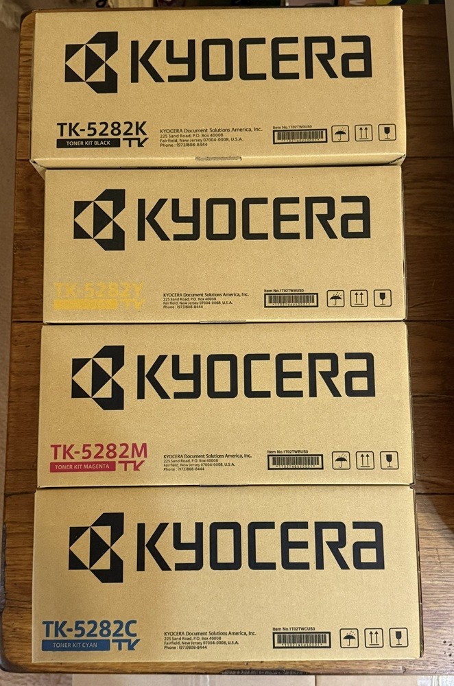 Genuine OEM Kyocera TK-5282 Toner Set K C M Y New Sealed P6235cdn M6235cidn