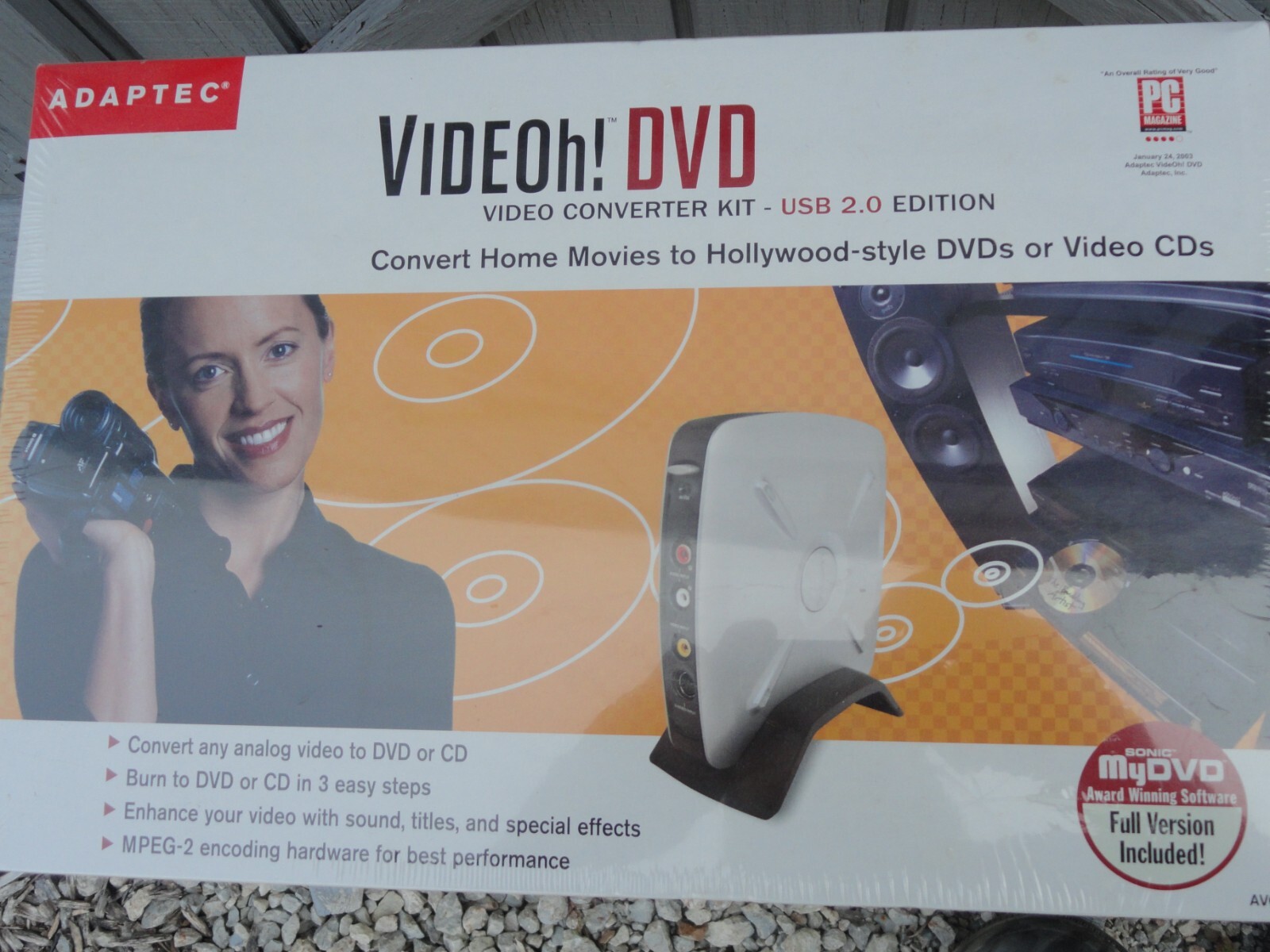 VIDEOh DVD Video Converter Kit - USB 2.0 Edition NEW NIB NIP Adaptec