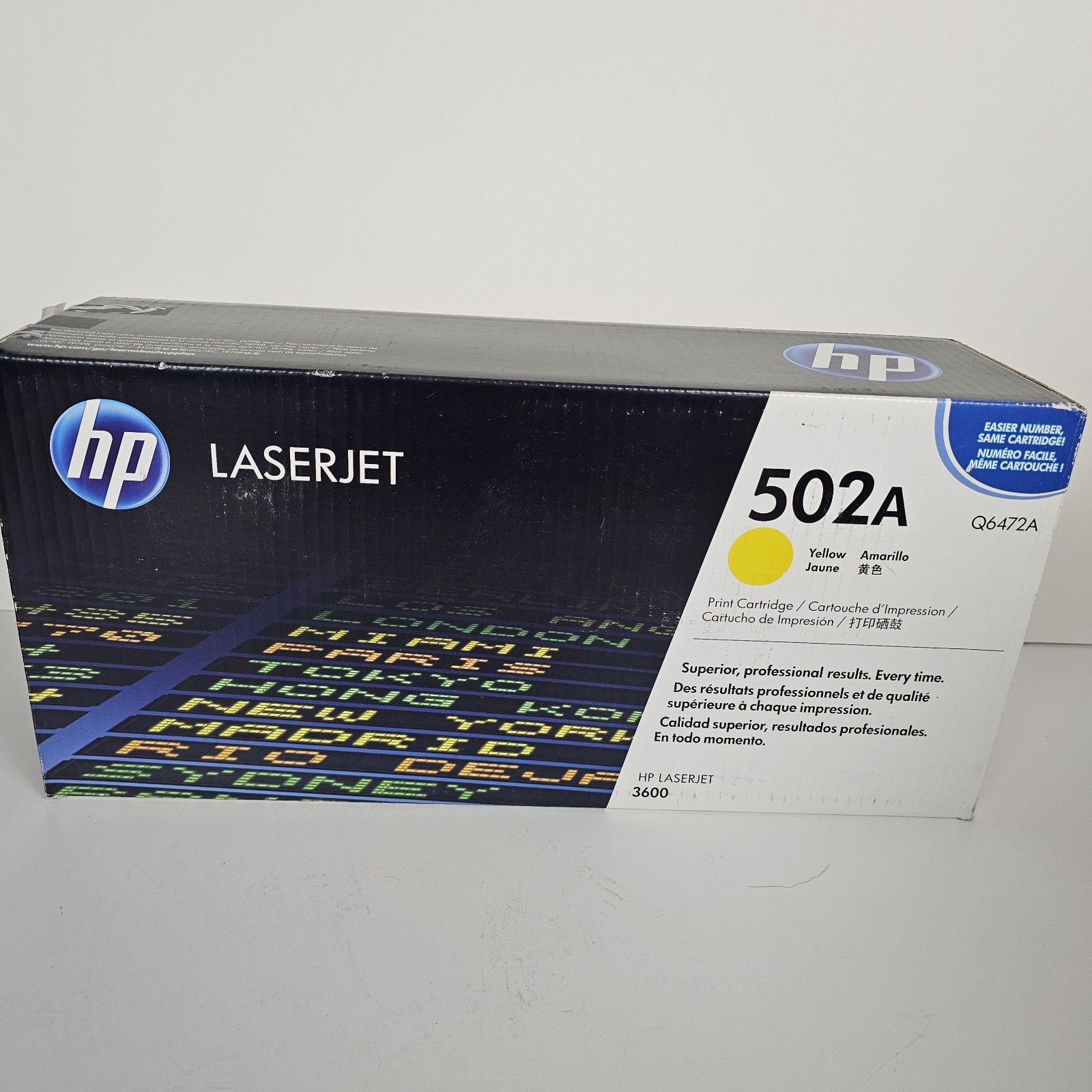HP 502A Q6472A Toner Cartridge New Q6472A 502A Yellow LaserJet 3600 Sealed