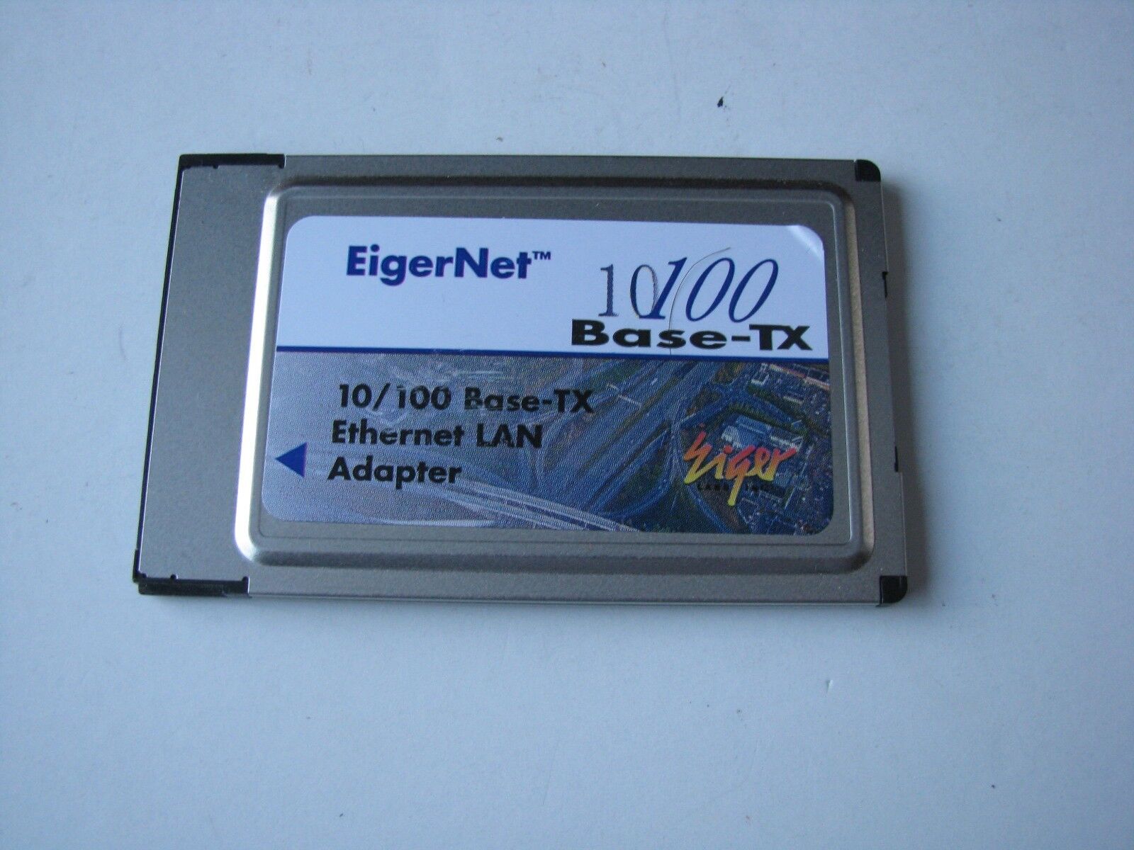 Vtg Old EigerNet Eiger Net 10/100 Base-TX PCMCIA Ethernet LAN Adapter PC Card