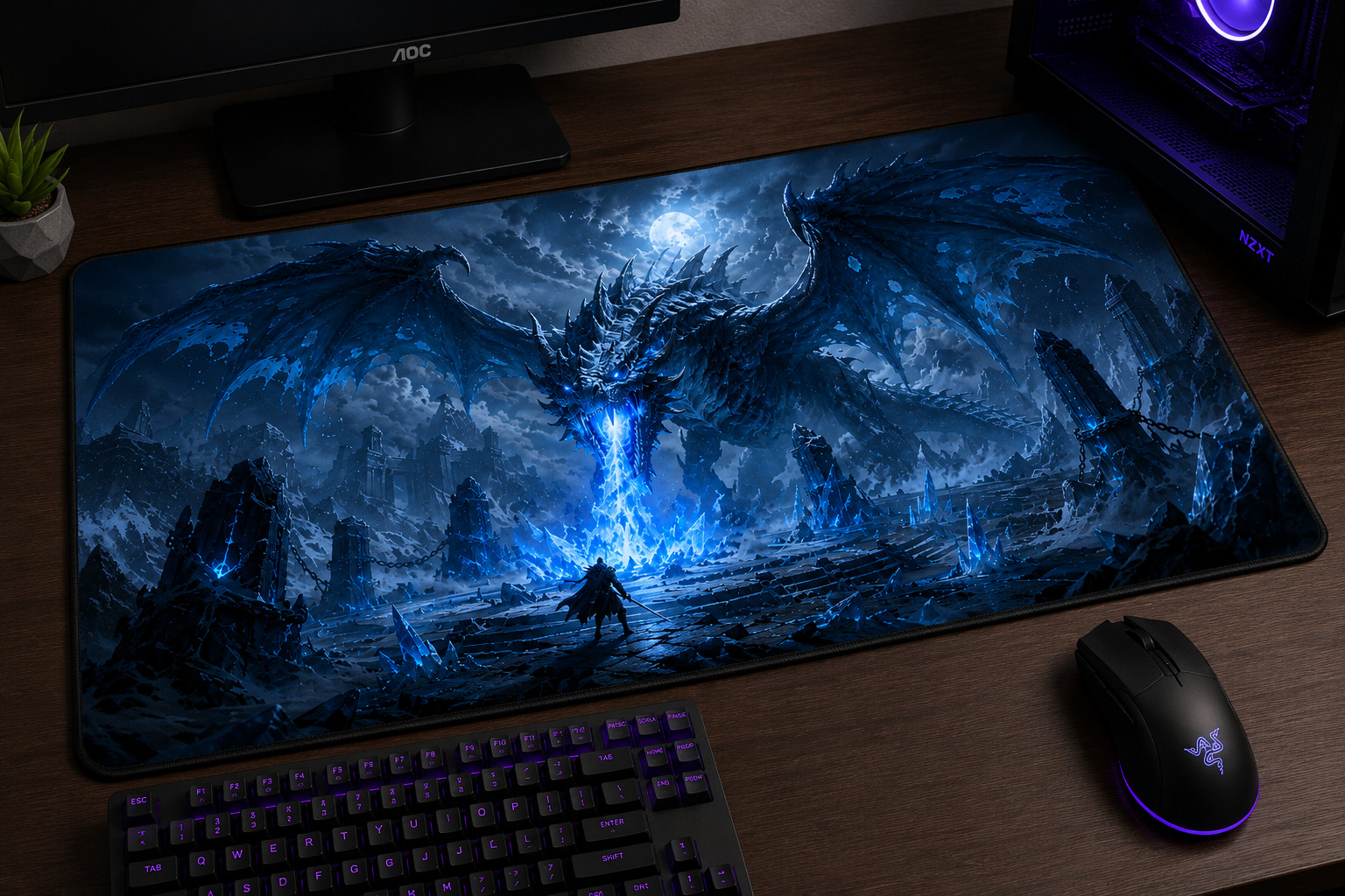 RuneScape XXL RGB Gaming Mouse Pad world of quests, magic, monsters, legendary