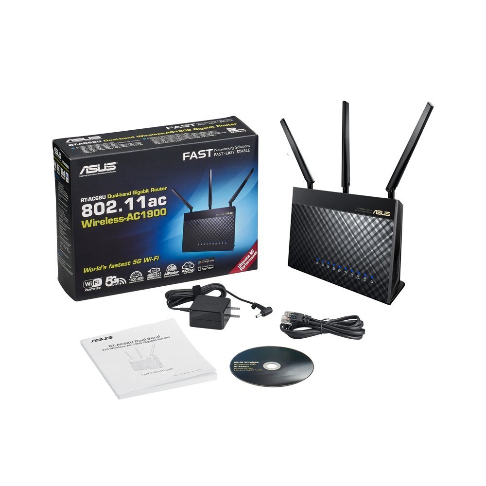 NEW ASUS (RT-AC68U) Wireless-AC1900 Dual-Band Gigabit Router