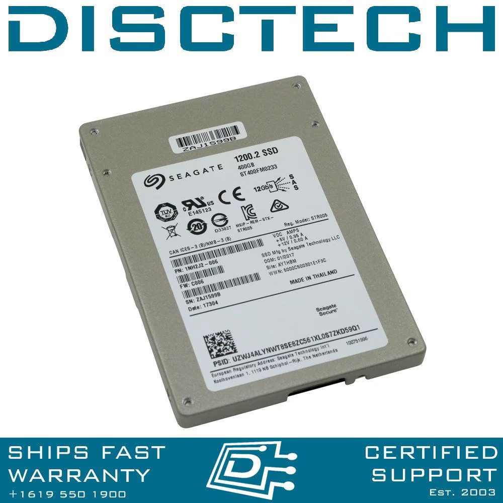 Seagate ST400FM0233 400GB 2.5" 12Gbps eMLC 1200.2 SAS SSD - Brand New