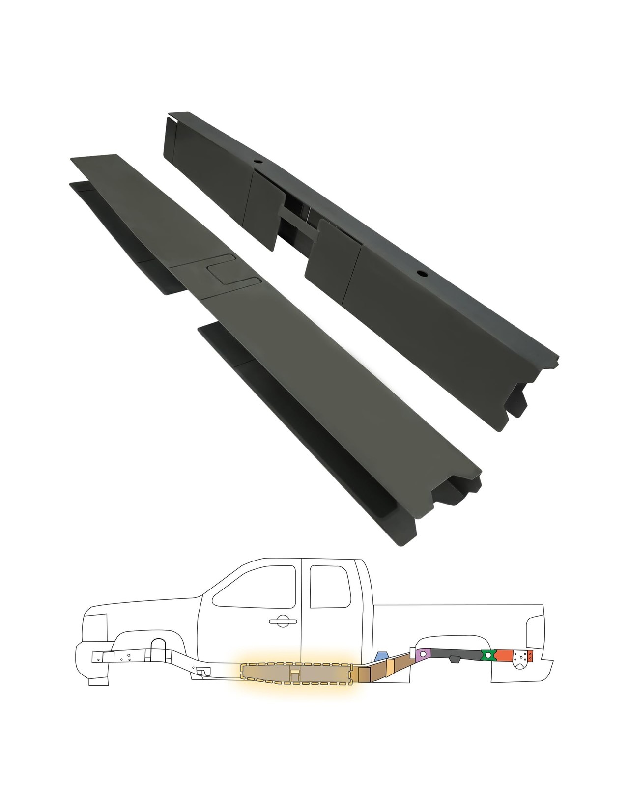 Mountainpeak Full Center Frame Rust Repair Kit fit for 2007-2014 2nd Gen Chev...