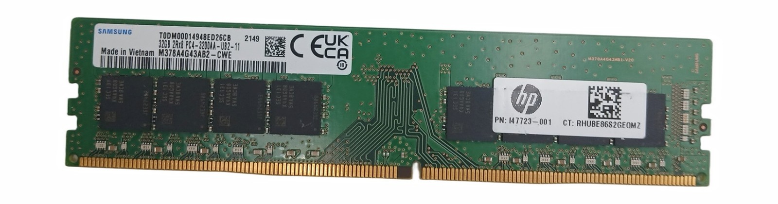 Samsung 32GB DDR4 3200 DIMM PC4-25600 288-Pin Desktop Memory RAM