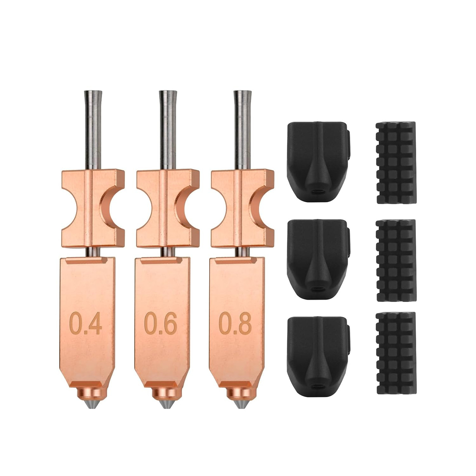 3pcs Ad5x Nozzle AD5X Integrated Bimetal Nozzle 0.4mm +0.6+0.8mm Upgraded 0.4MM
