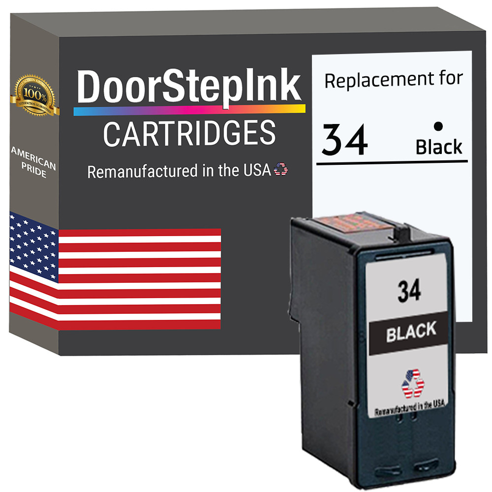 DoorStepInk Compatible  Ink Cartridge for Lexmark #34 Black-USA