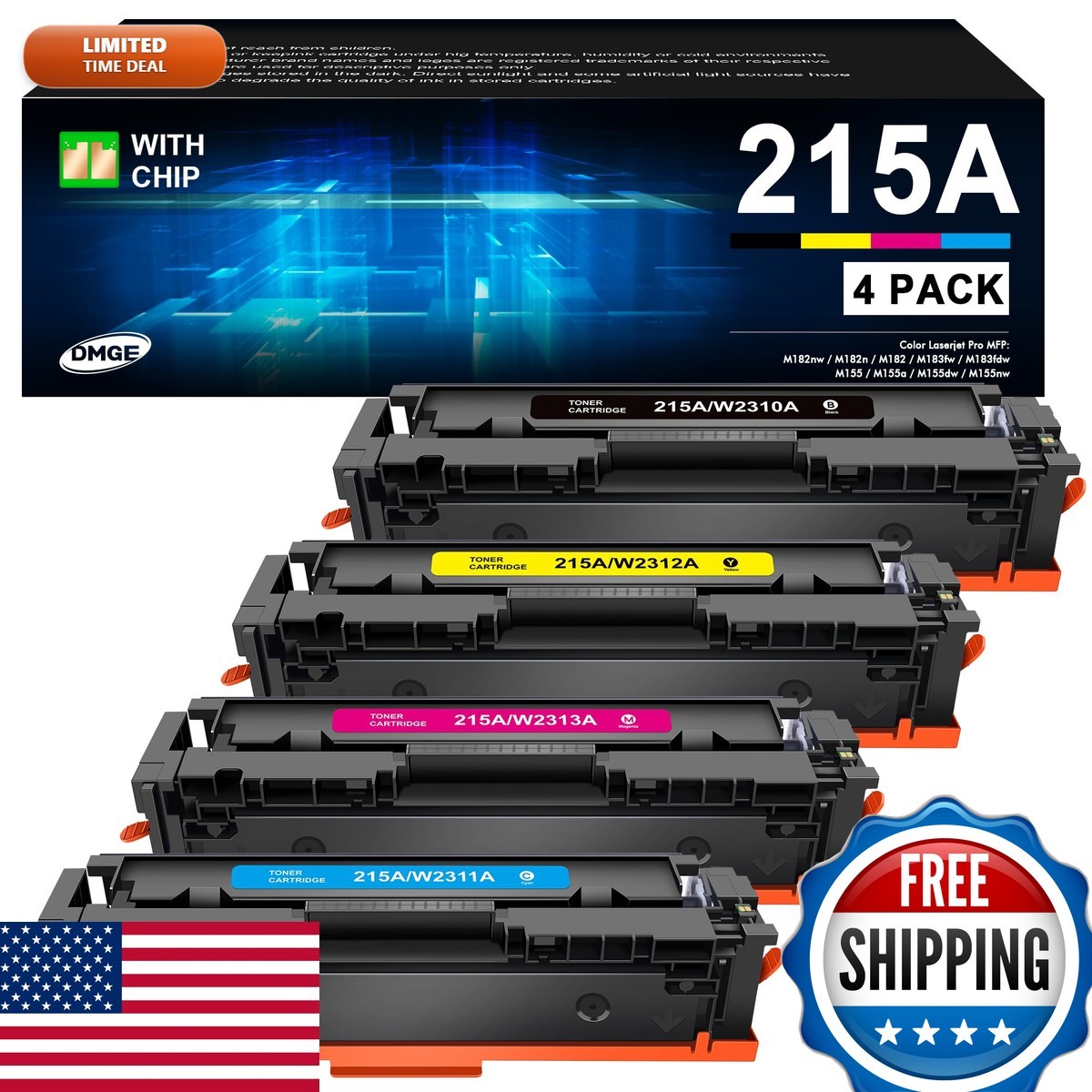 215A Toner Cartridges 4 Pack for HP W2310A W2311A W2312A W2313A