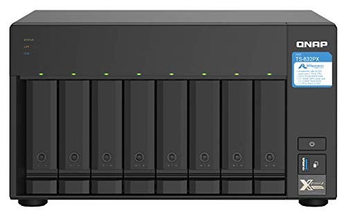 Qnap TS-832PX4GUS NAS 8-Bay 10GbE Quad-Core 1.7GHz Storage