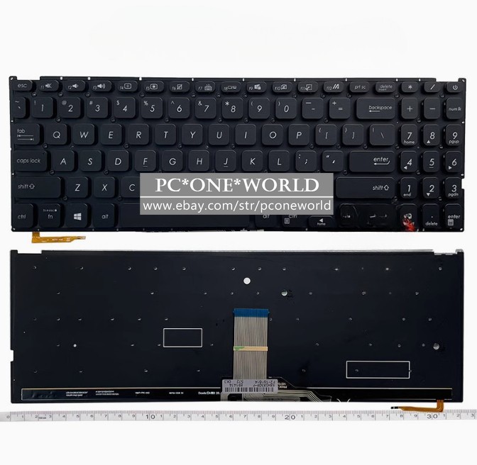 New Laptop Keyboard for ASUS M515 M515D M515DA M515U M515UA - US Backlit Black