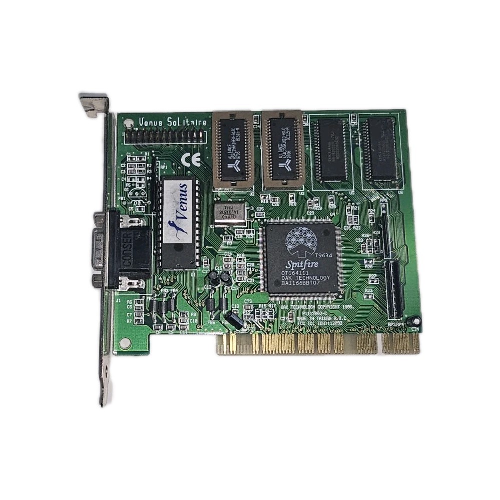 Vintage Oak Technology Venus Solitaire PCI VGA Card Tested Working