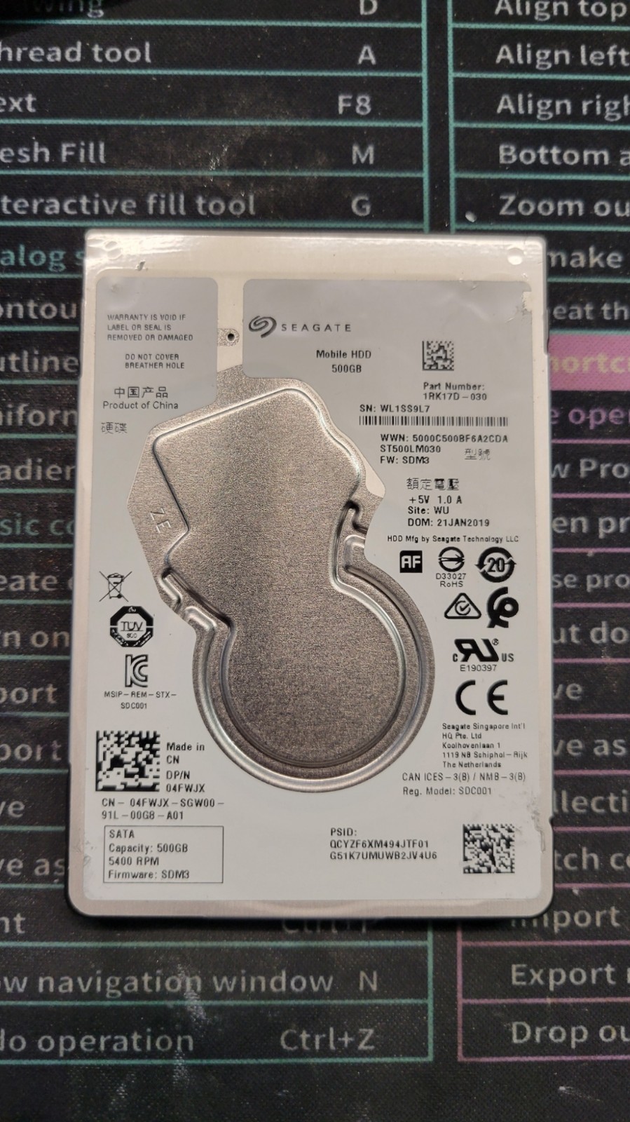 Seagate Mobile 500GB 2.5" SATA III 5400RPM HDD ST500LM030