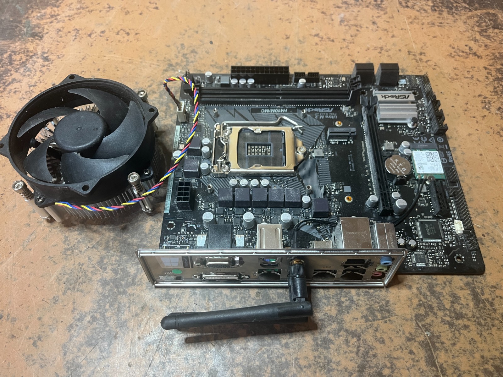 ASRock H410M/MC mATX LGA 1155 DDR4 m.2 WiFi Motherboard w/ IO Plate + FAN