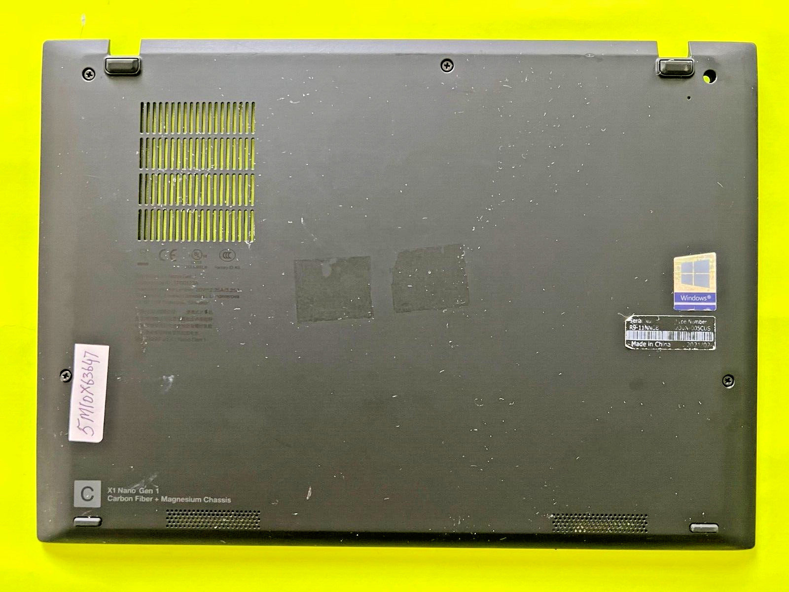 5M10X63647 Lenovo ThinkPad X1 Nano 1st Gen Bottom Base Case