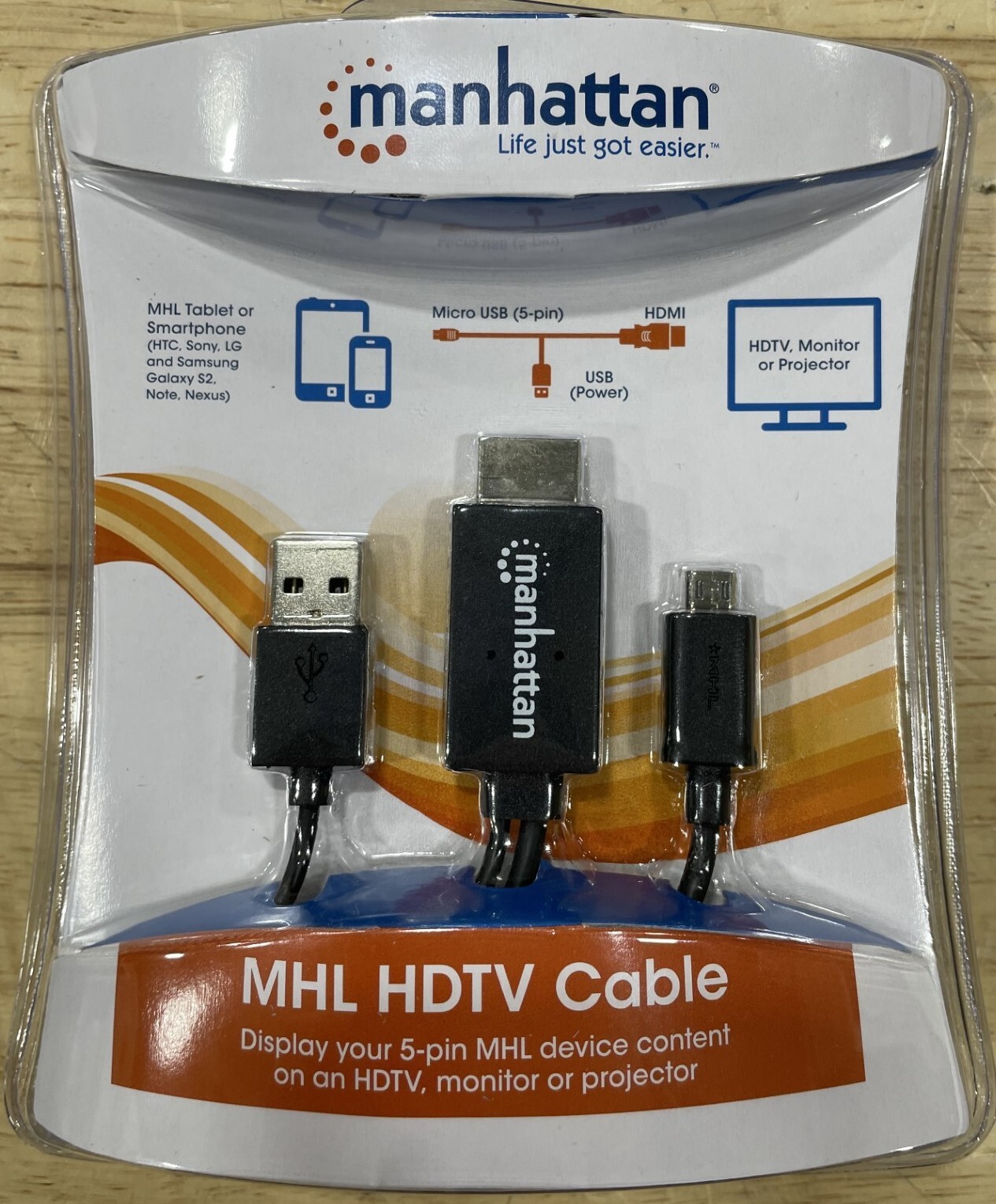 Manhattan 151498 Micro USB to HDMI Adapter, Black