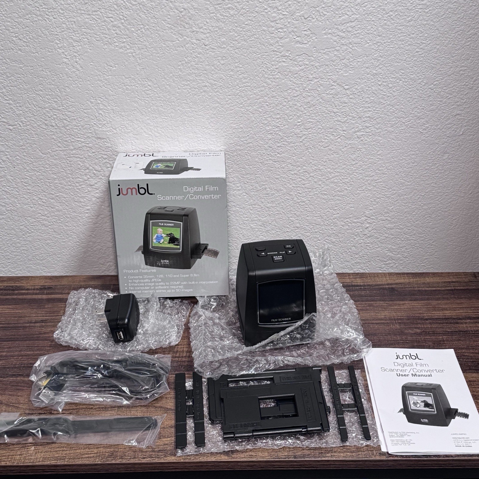 JUMBL Digital Film Scanner/Converter Converts 35mm, 126, 110 & Super 8 To JPG