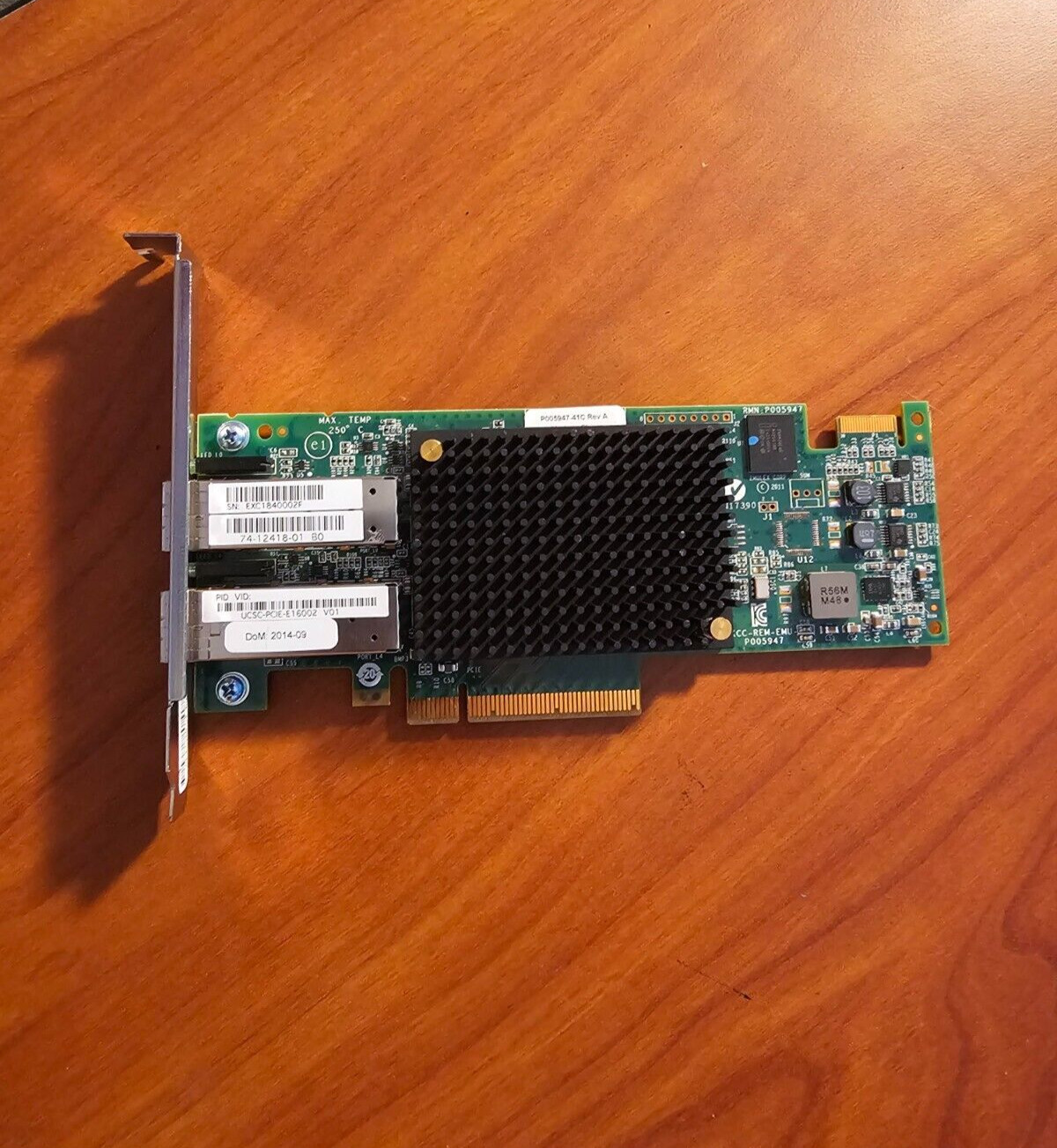 Cisco LPE16002 Dual Port 16GB/s SFP+ High Profile Network Card 74-12418-01