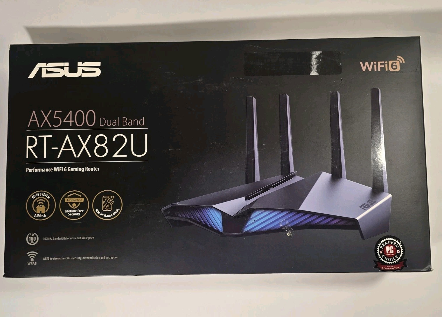 ASUS RT-AX82U AX5400 Dual-Band WiFi 6 Gaming Router- Open Box