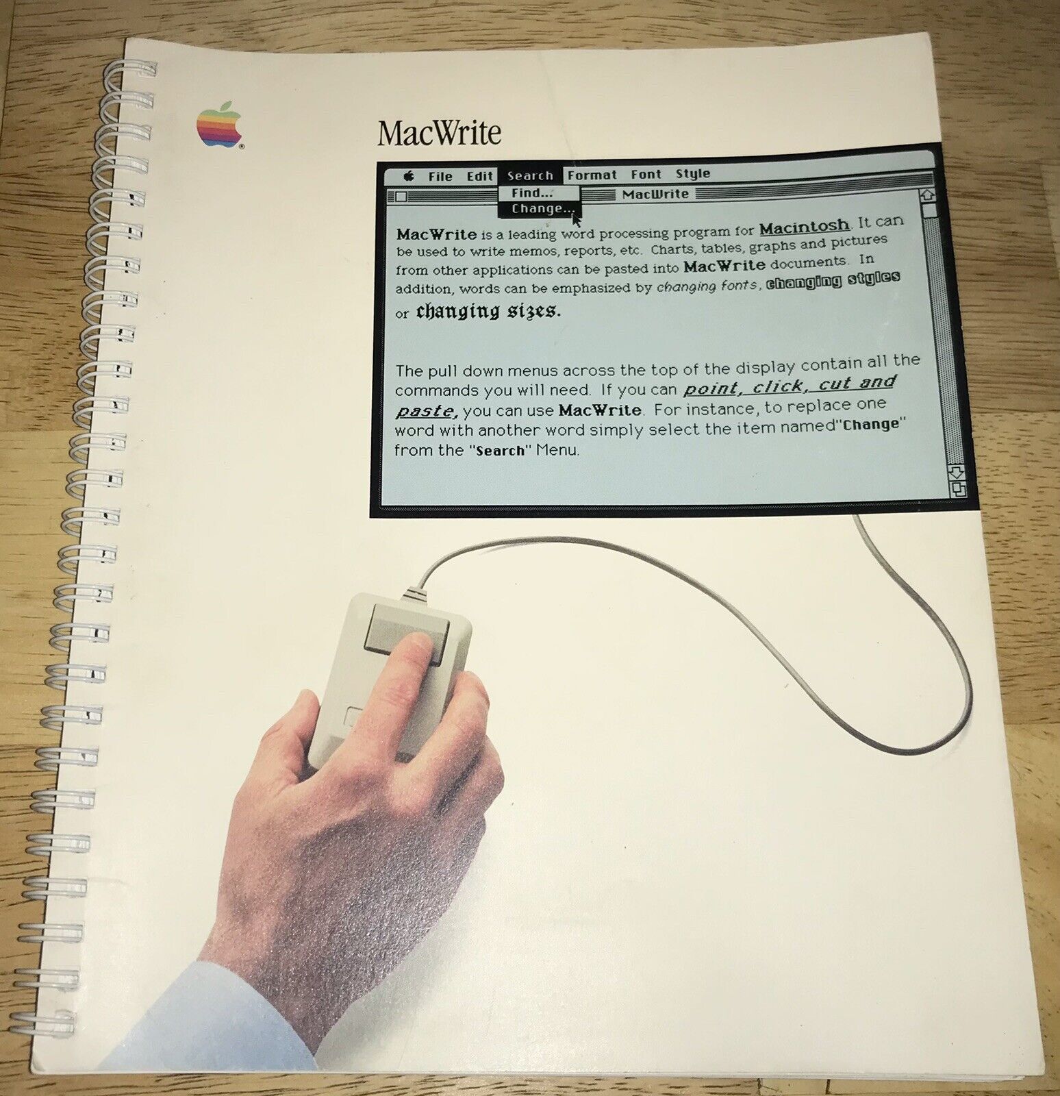 1984 MACWRITE User Guide MANUAL Version C Original Macintosh 128K M0001 Mac 512K