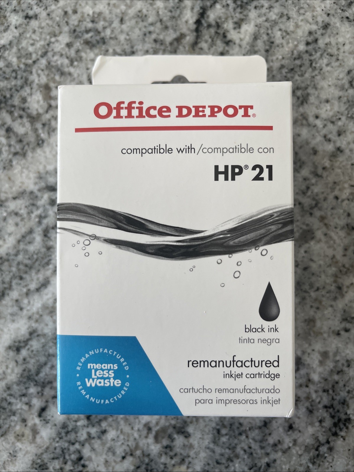 Office Depot Black Ink Cartridge for HP 21 OD221 – Sealed Box