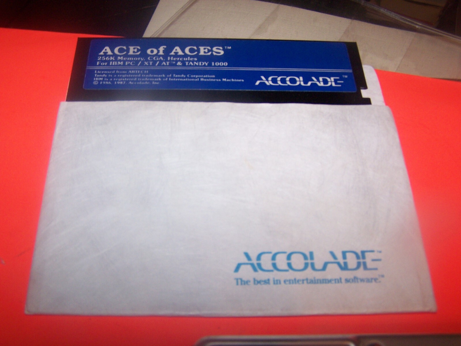 Vintage Accolade Ace of Aces Game for PC /XT /AT & Tandy 1000 - 1986