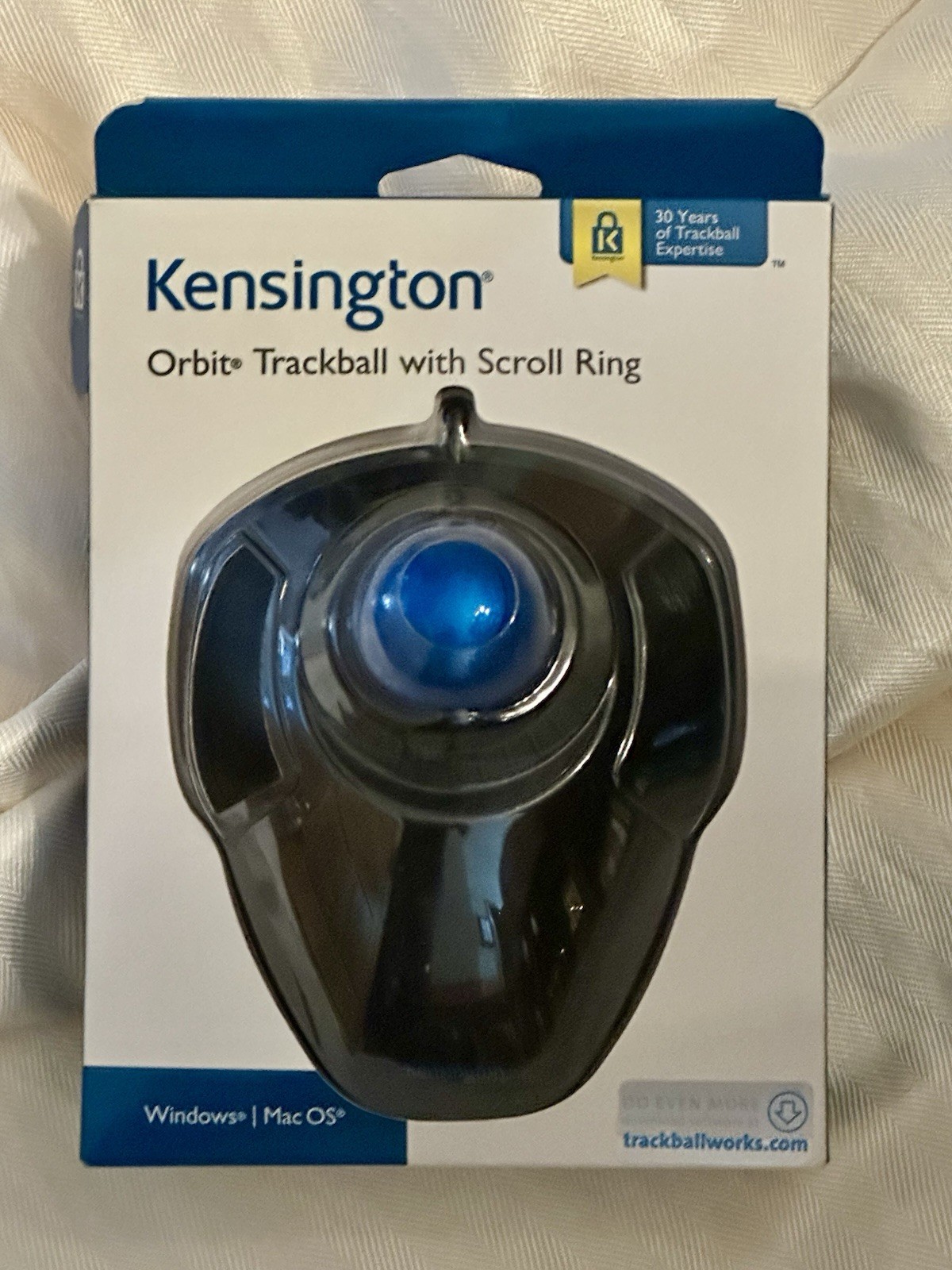 Kensington Orbit Trackball Mouse with Scroll Ring New In Box. Never Opened