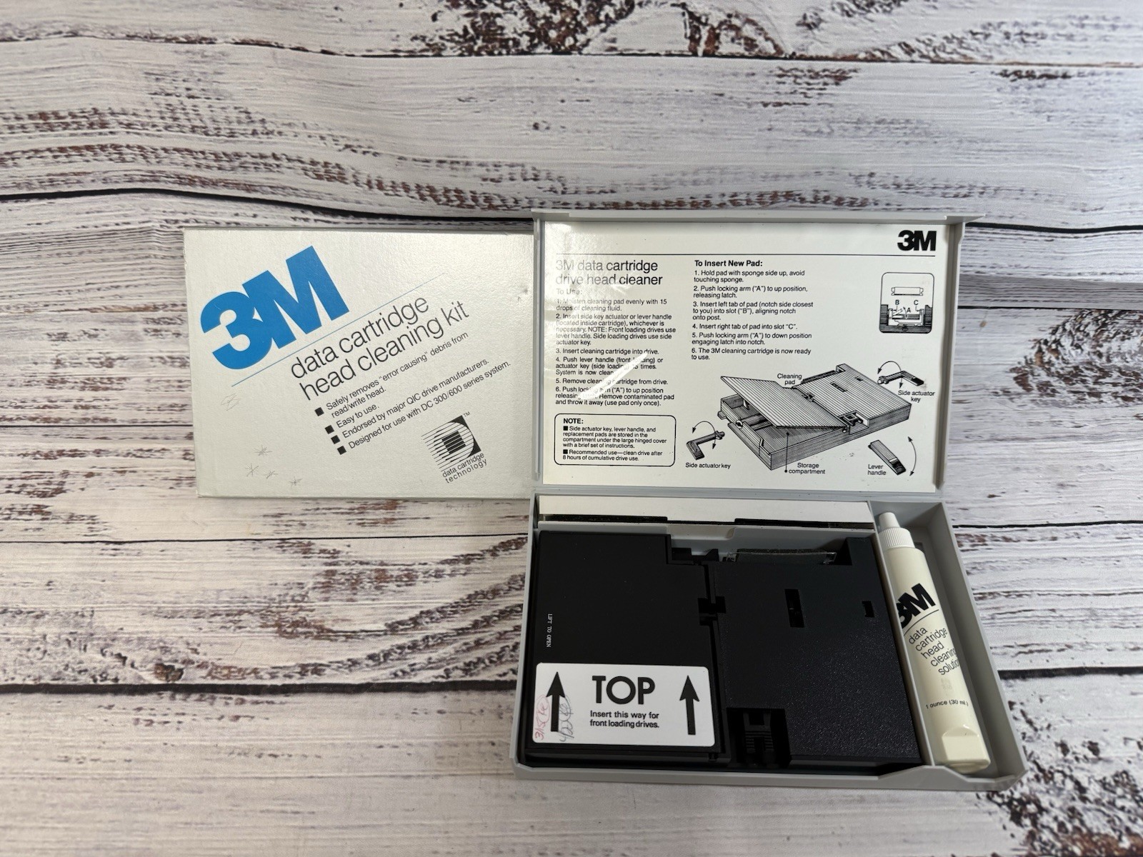 Vintage 1986 3M #12465 Data Cartridge Head Cleaning Kit QIC for DC300/600 Series