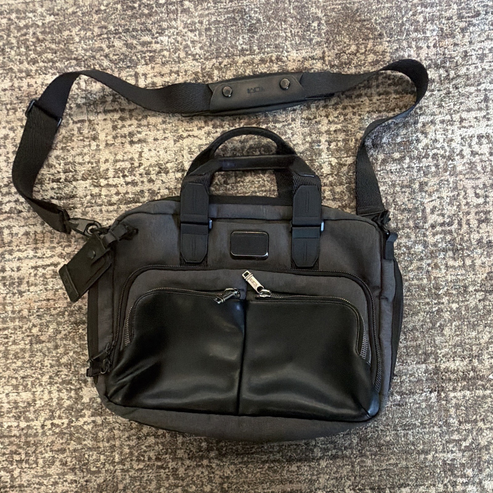 Tumi Alpha Bravo Albany Slim Expandable Commuter Brief Briefcase - graphite
