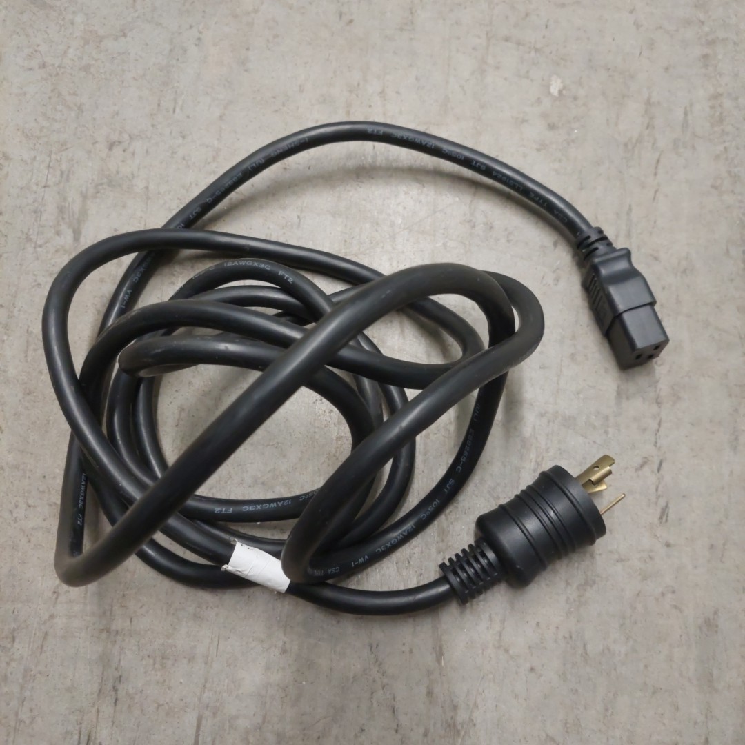 Locking Nema Power Cord I-Sheng SP-309 E55943 CSA TYPE  LL81924 SJT 12AWGX3C FT2